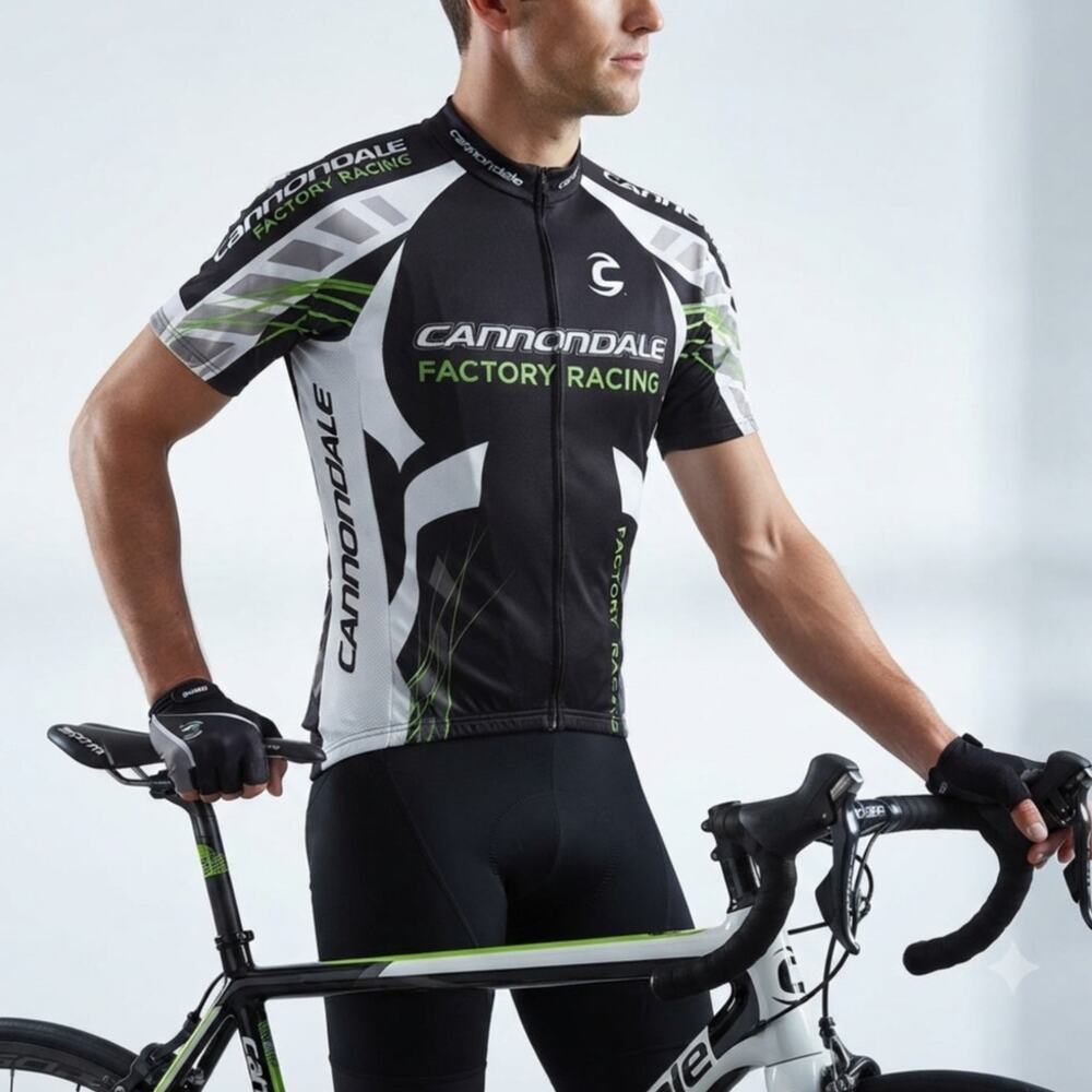 Cannondale Factory Racing Cycling Jersey NWT COOLMAX, Tour de France Graphic LG